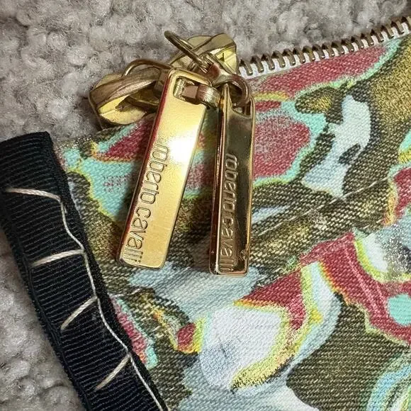 Roberto Cavalli S/S 2003 Bustier Corset Floral Abstract Denim Silk Top Vintage - Picture 12 of 12